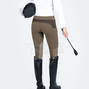 Pantalones de montar a caballo hechos a medida para mujer con parche en la rodilla para mayor seguridad, pantalones de montar a caballo a la venta - Product Image 4