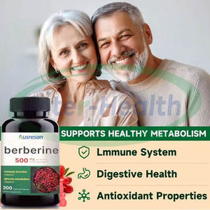 Cápsulas de Berberina Hcl con Extracto Herbal de Berberina Vegana Ausreson, Alta Calidad, 500 mg 1000 mg, Suplementos Naturales - Product Image 4