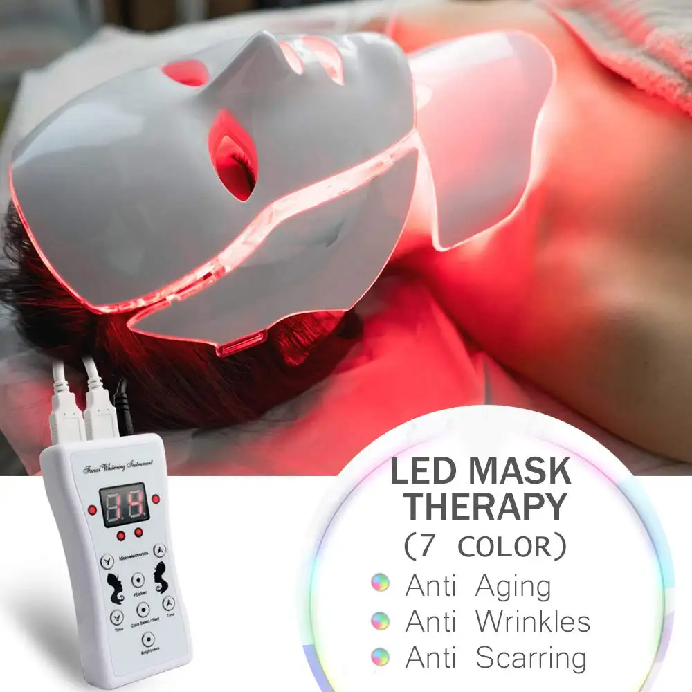 Red Light Therapy Led Mask 7 Colors Beauty Instrument Rejuvenation Facemask Mascaras Faciales Ledmask Pdt Machine