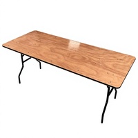 Table de buffet pliable moderne en bois avec design à panneaux pour hôtels et salles à manger