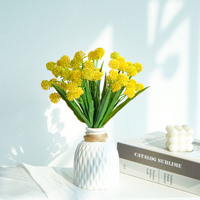 Bouquet de 18 têtes de fleurs artificielles d'allium, fleurs d'oignon réalistes pour la décoration de la maison, des tables de mariage et des vases