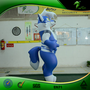 Mascota inflable de lobo de dibujos animados, juguete de decoración inflable, personalizado, para fiestas y vacaciones - Product Image 1