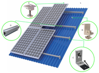 Pagar Panel surya, kualitas tinggi, braket dudukan, 10KW, rel atap logam, rel aluminium surya Mini untuk sistem pemasangan atap tenaga surya