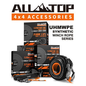 ערכת חבלים סינתטיים לכל העליון ערכת 9/16in x 76ft 35000Lbs כבל להחליף ערכת + וו winch & רצועת משיכה בטיחות - Product Image 6