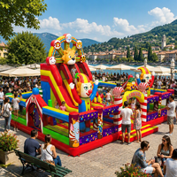 Lilytoys - Château gonflable personnalisé - Ville de divertissement circulaire - Équipement d'amusement pour enfants