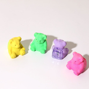 Mochila creativa Sacapuntas de dibujos animados de oso más Sacapuntas de goma lindo estudiante de escuela primaria papelería de aprendizaje - Product Image 2