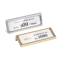 Porte-étiquettes en alliage d'aluminium de haute qualité, cubes de prix, présentoirs à bijoux avec numéro en relief, présentoir à bijoux de vente au détail