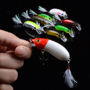 Leurre de pêche crankbait 6cm 10g, wobbler dur avec hameçons à plumes - Product Image 4