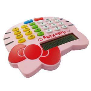 Thiết Kế Mới Lạ Hình Mèo Quà Tặng Khuyến Mại Bàn Phím Cao Su Hoạt Hình Máy Tính Điện Tử 8 Chữ Số - Product Image 4