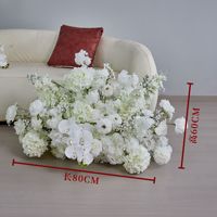 Witte moderne kunstzijde bruidsbloemenarrangement 100cm gangpad voor ceremonie decoratie luxe
