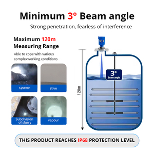RS485 радиолокационный датчик уровня, низкая цена, прибор для измерения уровня воды, высокоточный радиолокационный датчик уровня - Product Image 5