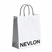 Sac en papier kraft blanc écologique personnalisé avec poignée pour l'emballage des bougies, les cadeaux et les achats