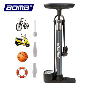 Bomba de Bicicleta de Alta Presión BOMB, Bomba de Ciclo Multiusos con Válvula y Manómetro, Bomba de Bicicleta de Acero Inoxidable Sólida y Duradera - Product Image 2