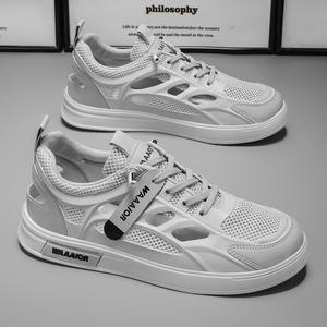 Nouvelles Chaussures Homme 2026 - Chaussures Décontractées Sportives Respirantes en Maille pour l'Été - Version Coréenne Tendance Blanches - Product Image 4