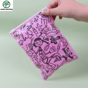 Échantillon gratuit de sacs en plastique transparents à fermeture éclair, imprimés en gravure, compostables, résistants à l'humidité, avec valve, pour vêtements, chaussures et chaussettes - Product Image 1