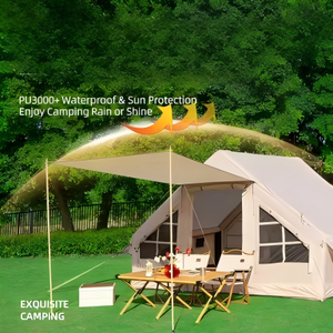 Carpa Inflable para Exteriores, Tipo Cabaña, Multi-Persona, <span class=keywords><strong>Port</strong></span>átil, Impermeable, con Puerto para Chimenea Ignífugo - Product Image 3