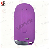 Coque de clé de voiture à distance pour Dodge Dart, Ram 1500, Challenger, Charger, Jeep, Chrysler 300 avec fonction Keyless Go et lame non taillée