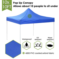 Tente publicitaire d'extérieur à quatre coins, auvent à quatre pieds, auvent télescopique pop-up, auvent carré pliable, abri de pluie, parapluie