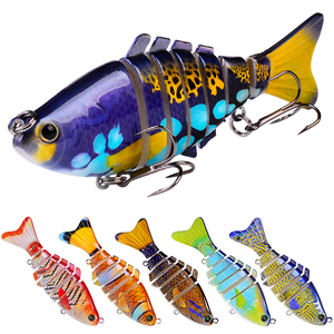 Wholesale custom packaging colorful ABS 15.6g 10cm multi jointed fishing hard lure