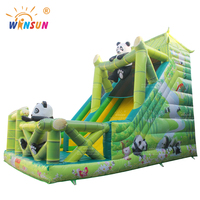 WINSUN Vente directe d'usine Glissade gonflable commerciale à thème panda pour enfants en plein air