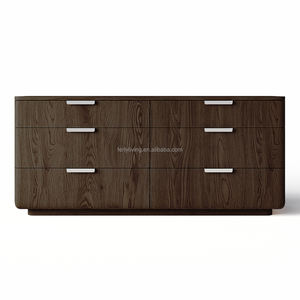 FERLY Ensemble de meubles de chambre à coucher de mode Commode en bois massif de chêne de luxe avec <span class=keywords><strong>plusieurs</strong></span> tiroirs - Product Image 2