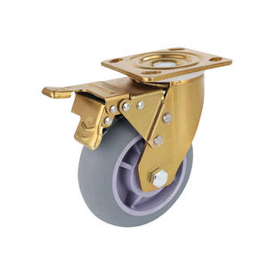 200 250 300 350kg Hochleistungs-TPR-Dreh platten rollen 50mm breite Profil bremse Starre anpassbare OEM-Rad wagen Industrie - Product Image 1