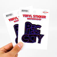 Etiquetas Impresas con Logotipo Personalizado, Adhesivos de Vinilo Mate Troquelados, Resistentes al Agua y a los Rayos UV, Adhesivos Personalizados Duraderos