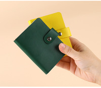 Cadeaux d'affaires Mini Pu Couverture Bouton Bloc-notes Poche A7 Petit cahier avec logo personnalisé