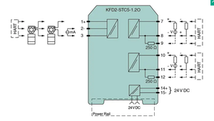 Nouvelle et originale barrière de sécurité P+F KFD2-STC5-1.2O, alimentation intelligente 24V 1 canal isolée - Product Image 4