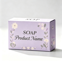 Boîtes d'emballage de savon personnalisées en papier de luxe, nouveau design, en matériau violet recyclable