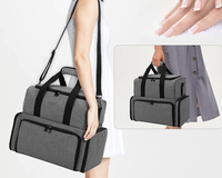 Sac cosmétique pour vernis à ongles 80 flacons avec fermeture éclair, design tendance, 2 pochettes amovibles et 2 sacs pour lampes à ongles pour le rangement du maquillage