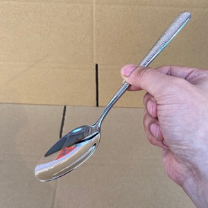 Wholesale 304 Stainless Steel Hammer Mesh <strong>Red</strong> Western-style Steak Home Thickened Long <strong>Handle</strong> Knife Fork and Spoon - Product Image 6