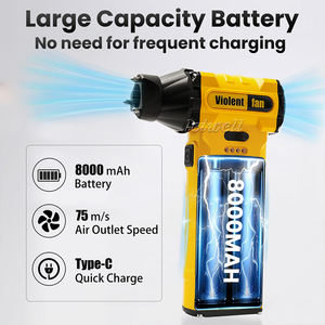 Tragbares Mini-Elektro gebläse Hand-Kunststoff ventilator Druckluft staub tuch mit Batteries trom für die Haushalts reinigung Gewalt ventilator - Product Image 6