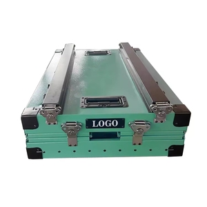 Heavy Duty Commercial Use Stackable Aluminum Dog <b>Crate</b> with Wheels Easy Fold for Pet Shop Kennel Airport Hotel - Product Image 3