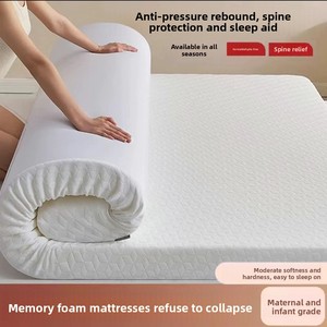 Medium Firmness Cooling Memory Foam <strong>Mattress</strong> Modern Wave Sponge Cushion for School Bedroom Dormitories Rolled up Removable - Product Image 2