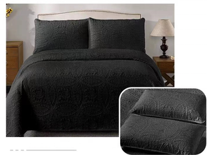 Colcha de microfibra sólida y funda de almohada, juego de cama de lujo, venta al por mayor - Product Image 6