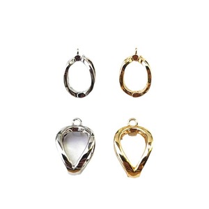 Irregular Alloy Pendant Clasp <b>Silver</b> Gold <b>Small</b> Large For Necklace Making Jewelry Findings - Product Image 1