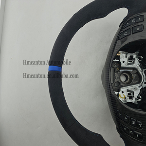 Volante Deportivo Alcantara Azul con Franja Superior Azul y Costuras Azules para BMW E46, el Más Popular - Product Image 5