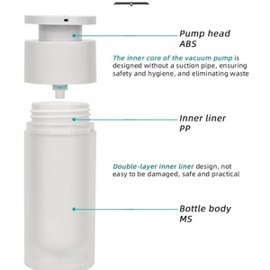 Stock 15ml 30ml 50ml Airless Vacuum Lotion <b>Bottles</b> Press for <b>Bottles</b> White Double-Layer Eye Cream Containers Portioned Skincare - Product Image 3