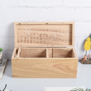 Caja de madera con tapa abatible, color madera natural, rectangular, hecha a mano, para almacenamiento de botellas de vino, embalaje, fábrica Caoxian, artesanía. - Product Image 2