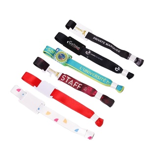 Tùy Chỉnh Polyester Chất Liệu Vải Vải Dây Đeo Cổ Tay Vòng Đeo Tay Lễ Hội Đàn Hồi Tổ Chức Sự Kiện Dệt Vòng Đeo Tay Với Logo Riêng Của Bạn - Product Image 5
