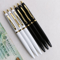 Stylo neutre à clic, couleur unie noire, pointe bille, fabrication chinoise, pour étudiants, entreprises, vente en gros, bureau