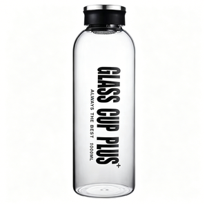 600ml/1000ml Glass Travel <b>Mug</b> Leak Proof Portable <b>Reusable</b> with Sleeve - Product Image 1