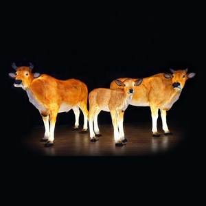Esculturas de animales de fibra de vidrio transparentes luces LED para uso en exteriores, impermeables y adecuadas para patios y jardines. - Product Image 6