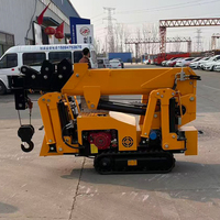Grue araignée compacte 1T de type chenillé flexible pour l'installation dans les espaces étroits