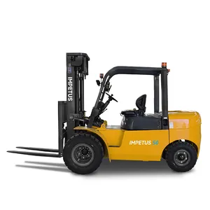 Truk forklift diesel angkat garpu kualitas Eropa baru 5 ton diesel 5 m isuzu 240 lantai industri mesin forklift