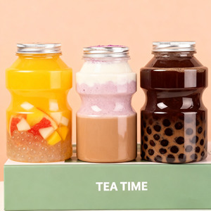 New Design 500ML 700ML <strong>Bear</strong> Shape Plastic <strong>Bottles</strong> for Milk Tea Plastics Water <strong>Bottle</strong> Plastic Juice <strong>Bottle</strong> with Lids - Product Image 5