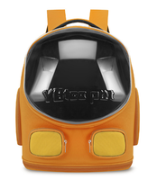 Sac à dos de transport pour animaux de compagnie en nylon, type capsule spatiale, pour avion, extérieur, portable, grande capacité, respirant, double bandoulière, cage solide pour chat et chien