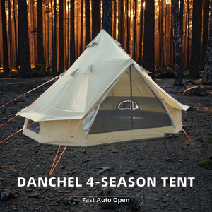 Tente de camping gonflable quatre saisons en tissu Oxford, <span class=keywords><strong>yourte</strong></span> de luxe, pop-up, avec ouverture pour poêle, pour glamping familial et fêtes, 3-4 personnes - Product Image 2