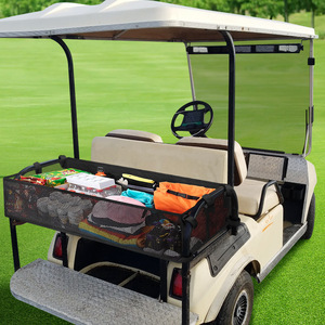 Foldable Cargo Net Bag For Golf Cart With Adjustable Straps Polyester Mesh Storage Organizer Trunk Organizer - Product Image 2